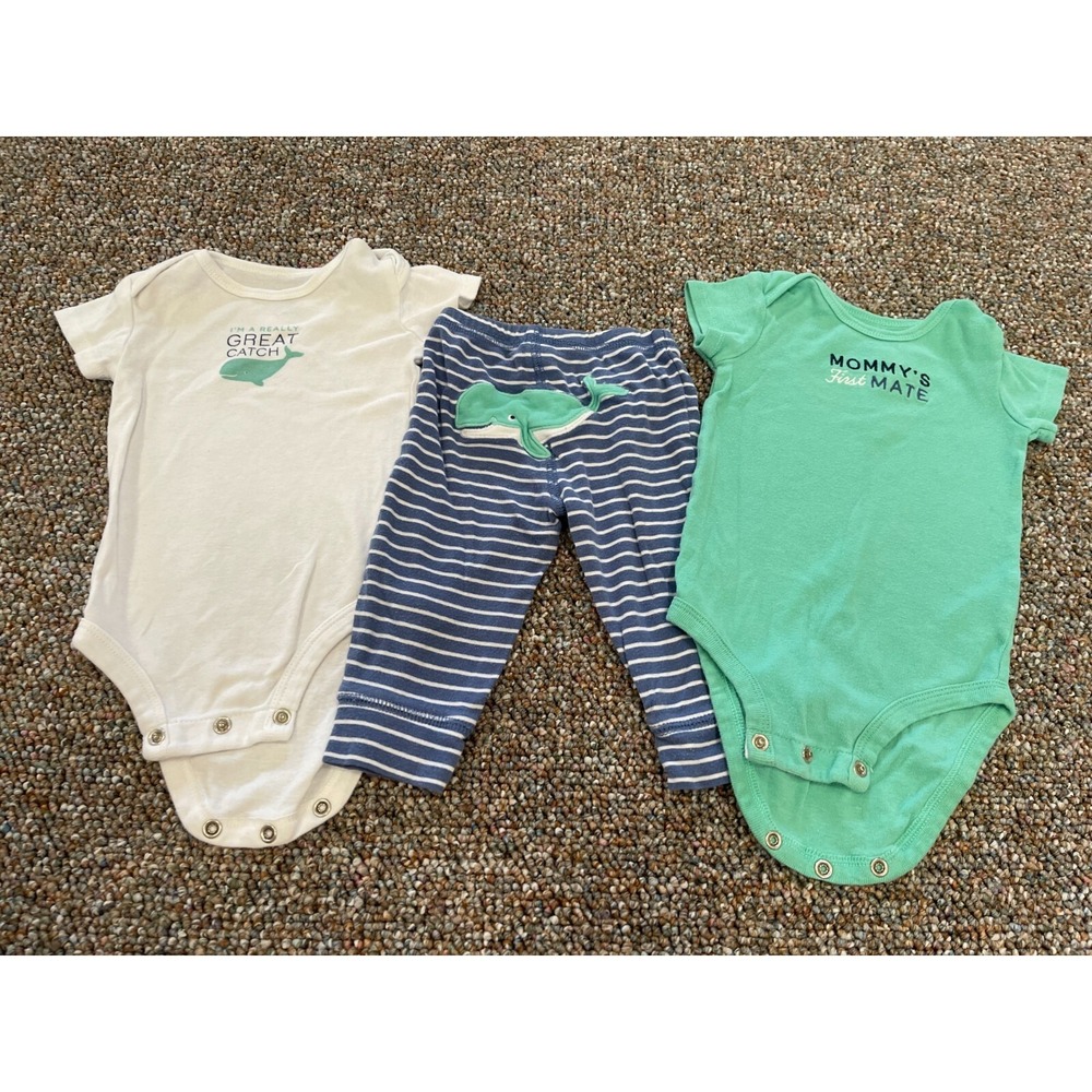 Carter's Boys Whale Mommy's First Mate 3-Piece Set 6M